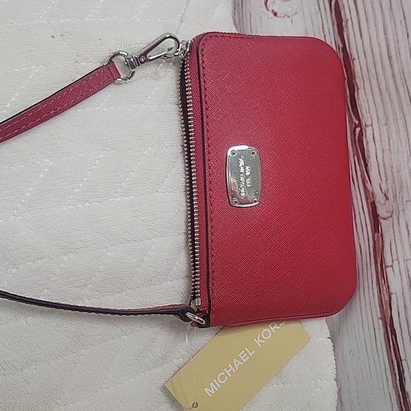 Michael Kors Red Saffiano Leather Wristlet NWT